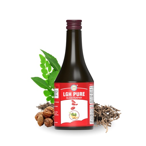 [BRSREGI5AUBRYDY7] LGH Pure Syrup, Blood Purifier Syrup, Ayurvedic Blood Cleanser for Clear Skin & Inner Purity, for Healthy & Glowing Skin,100% Pure, Clear Stomach, 200ml