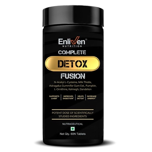 [BRSREFIZC4IQACYV] Complete Detox Fusion – 60 Tablets, Advanced 4-Organ Herbal Cleanse with NAC, Milk Thistle, Astragalus – Supports Liver, Kidney, Heart & Lung Health