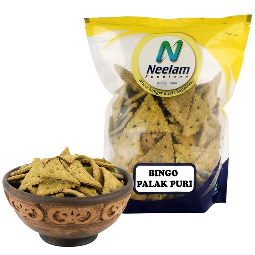 [BRSWGAA2BUCWOCTU] Neelam Foodland Triangle Palak (Spinach) Puri 400G