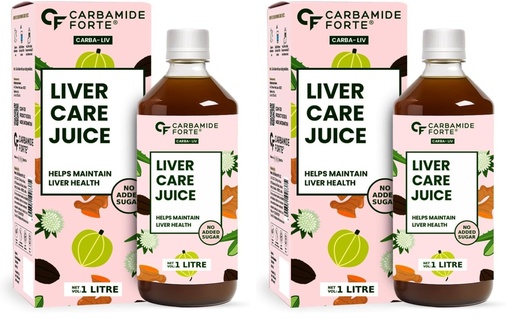 [BRSREBARPJ7R6FYV] Carbamide Forte Ayurvedic Liver Care Juice | Herbal Liver Detox Supplement | Antioxidant-Rich Formula with 5 Ayurvedic Herbs | Liver Cleanser for Detox & Digestion | No Added Sugar & Artificial Colour | 1L