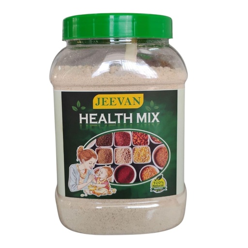 [BRSRAZYBBUGRUD3V] Jeevan Health Mix with 21 ingredients, Zero Sugar. 100% Natural Nutrition Drink 500gm