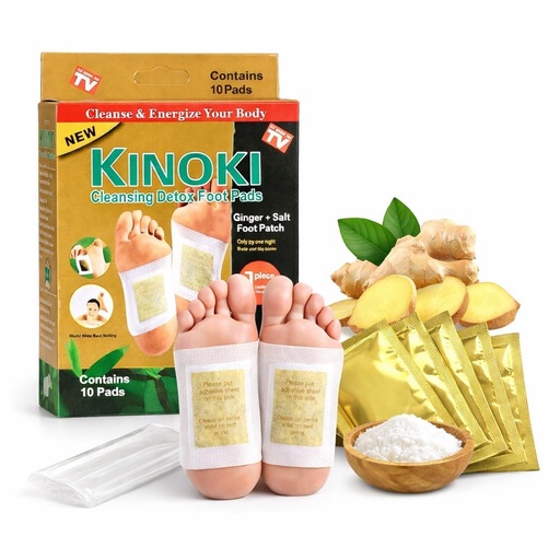 [BRSRGCAOB4HRQFLO] Kinoki Detox Foot Pad - Pack of 10 | Night Use Adhesive Foot Patches Comfortable Foot Care Pads for Relaxation and Daily Wellness Routine Easy to Use Foot Stickers