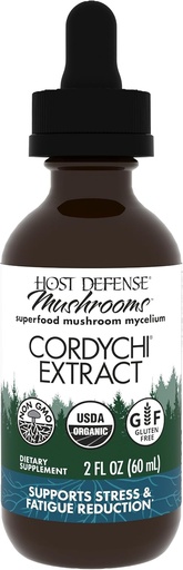 [BRSWIEAZCMAAIHDO] Host Defense CordyChi Extract - Energy & Immune Support Supplement - Cordyceps & Reishi Mushroom Supplement for Relaxation & Respiratory Support - Aids Against Tiredness - 2 fl oz (60 Servings)*