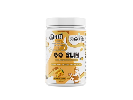 [BRSRGBTRCUMG2HI6] Go Slim Fat Burner Protein Shake by GOSOLO | Weight Management Shake, Mango Flavour, 500 gm | With Bioenzymes Power, Herbal Blend & Superfood Blend | With Vitamins, Minerals & Amino Acid Blend | Perfect Balance For One Time Food Replacement ( Female )
