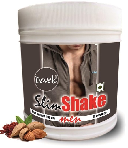 [BRSRA2YPBV5RMHTG] Develo Men's Only Formula for Weight Management, High Protein Slim Shake – 500 g Kesar Badam