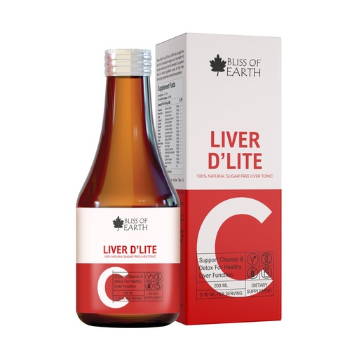 [BRSRAEAYO4JQOCDP] Bliss of Earth Natural Liver Syrup, Sugar Free Liver Cleanse & Detox Helps Digestion & Appetite, 200ml