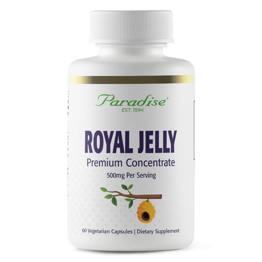 [BRSWIZABPINBA2QZ] Paradise Herbs Royal Jelly, Golden Emperor, Super Potent, Ultra Pure, Vegan, Gluten Free, Non-GMO, Freeze-Dried Concentrate, 60 Count Vegetarian Capsules