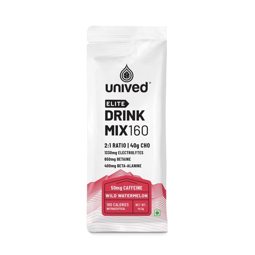 [BRSROGQLAB5WYYAY] Unived Elite Drink Mix 160 | Isotonic Energy Drink | 2:1 Ratio & 40g Carbohydrates with Betaine & Beta-Alanine | Endurance Athletes Sports Drink (Wild Watermelon (50mg Caffeine), 8 Pack)