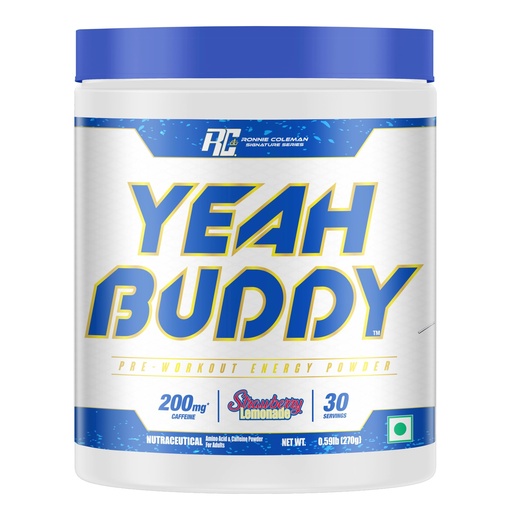[BRSRGAI3DIFGM2DK] Ronnie Coleman Signature Series Yeah Buddy Pre-Workout Powder, Strawberry Lemonade (30 Servings, 270g / 0.59lbs)