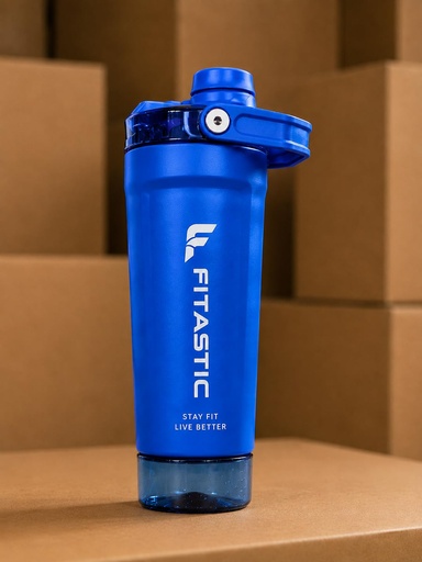 [BRSRYFQHDF7W22Y7] Stainless Steel Leakproof Shaker Bottle | Easy-Grip Handle | 600 ml Stainless Steel Shaker (Pack of 1, Blue)