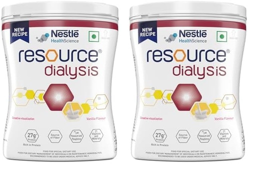 [BRSREZALBBYB4CY3] Nestle Health Science,RESOURCE, Dialysis, Food for Dietary Management, Vanilla Flavour, 400g, Pet Ja (Pack of 2)