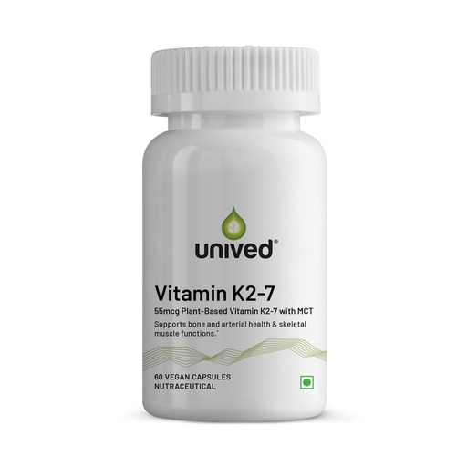 [BRSW2GQ2CJ6QGD3D] Unived Basics K2-7 | Plant-Based K2-7 as Menaquinone-7 (MenaquinGold) | Bone, Arterial, and Skeletal Muscle Health | 60 Vegan Capsules