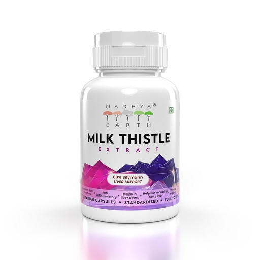 [BRSRO2TQARYRQEY4] Milk Thistle Extract Veg Capsules | 80% Silymarin | Liver Support | Helps In Fatty Liver | Promotes Weight Loss | Helps in Hangovers | 650mg | 100% Extract | Highest Strength