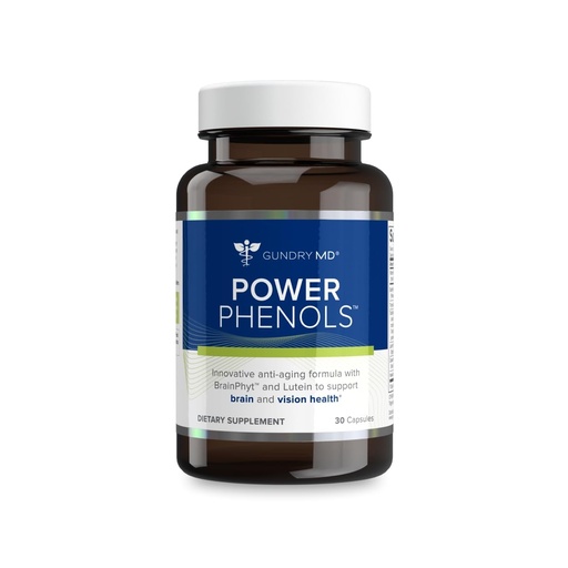 [BRSRAYL7PN7AIFL3] Gundry MD Power Phenols Brain Health Supplement for Cognition, Focus, Motivation, Productivity, and Energy - (30 Servings)