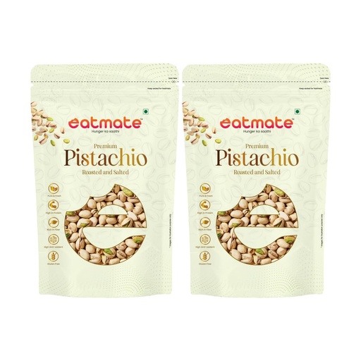 [BRSREGAOCB7WYCLD] Eatmate Premium Pistachios 500g | Crunchy & Naturally Nutritious Pista | Rich in Protein, Fiber & Essential Nutrients | Delicious Anytime Snack | Perfect for Snacking, Baking, Cooking & Desserts
