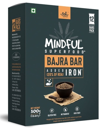 [BRSWGBAYB4HWYA3L] Eat Anytime Multigrain Millet Energy Chocolates, 12 Bars | High Protein, High Fiber, No Added Sugar | Gluten Free Granola Bars with Bajra, Dark Chocolate | Healthy Snack Bar (300g)