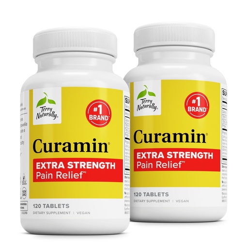 [BRSWIFQBBR6GM3AZ] Terry Naturally Curamin Extra Strength - Curcumin & Boswellia for Healthy Circulation Support - Turmeric Supplement to Aid Joints, Muscle Health & Endorphin Production - 120 Tablets (Pack of 2)
