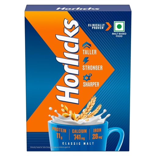 [BRSWIZAYCINR6FIZ] Horlicks Nutrition Drink Refill - 500 g - Classic Malt - Clinically Proven to make kids Taller, Stronger, Sharper