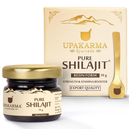 [BRSWGFQBOV6GMYA4] UPAKARMA Pure Shilajit Resin 30g | 300mg/serving | Extensive Global Sourcing | Boosts Stamina & Strength | Lab-Tested Purity | 100 Servings | Pack of 1