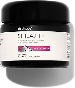 [BRSRA2QYDJ5GCADX] Blisque - Pure Himalayan Organic Shilajit Resin Supplement | for Women’s Health | with Organic Shatavari and Iron | Authentic and Natural | 60 Grams