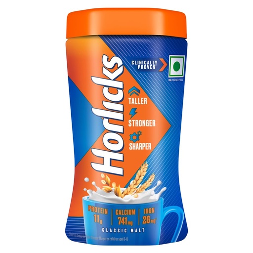 [BRSWIZAYCINR4DQZ] Horlicks Nutrition Drink Jar - 200 g - Classic Malt - Clinically Proven to make kids Taller, Stronger, Sharper