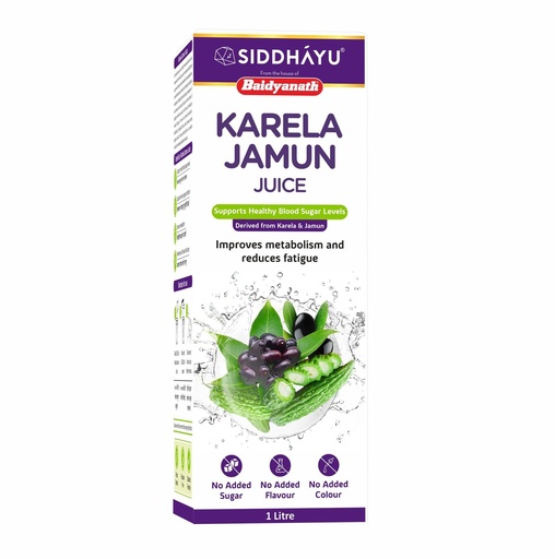 [BRSWYZYOBN6RAAI6] Baidyanath Asli Ayurved Asli Ayurved Karela Jamun Juice Paraben Free With No Added Sugar - 1litre, Pack of 1