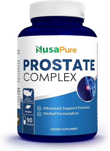 [BRSWK2TZCN5R42YV] NusaPure Saw Prostate Palmetto Complex (Plant Sterol Complex, Nettle Root, Pygeum Bark, Graviola) - 90 cápsulas