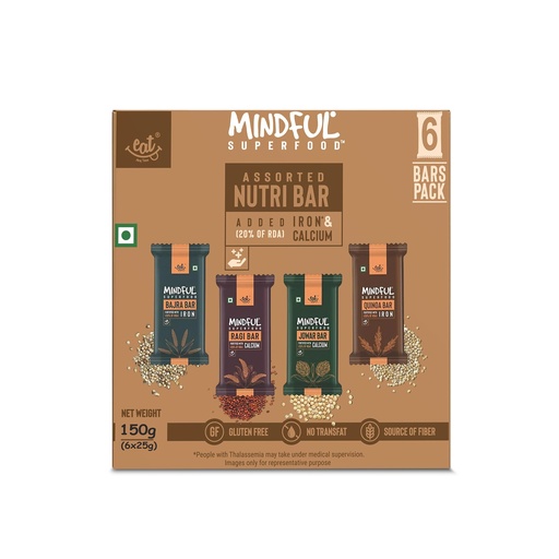 [BRSROZI7AECBGYA7] Eat Anytime Multigrain Millet Energy Bars, 6 Bars | High Protein, High Fiber, No Added Sugar | Gluten Free Granola Bars with Ragi, Quinoa, Jowar, Dark Chocolate | Healthy Snack (150g)