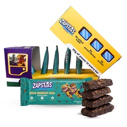 Zapsters Kids Energy Bar | Box of 6 (30g Each) Plant Based Snack | No Added Sugar | Gluten Free | No Palm Oil & Preservatives | Vegetarian (CHOCOCHIPS (PACK OF 6))