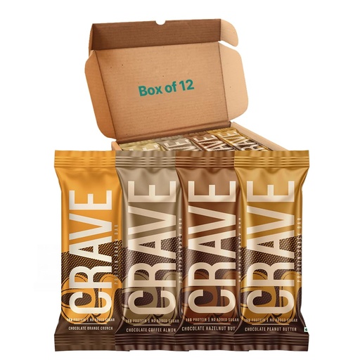 [BRSREZIFCQBQ4FI7] Green Protein Crave Plant Protein Bars (Pack of 12) | 15g Protein, Zero Added Sugar, High in Fiber | Crunchy Wafer Bar | Decadent Sugar-Free Chocolate, Creamy Nut Butters | Tastes like a Cheat Meal | 100% Vegetarian & Gluten-Free | No Palm Oil | 200g