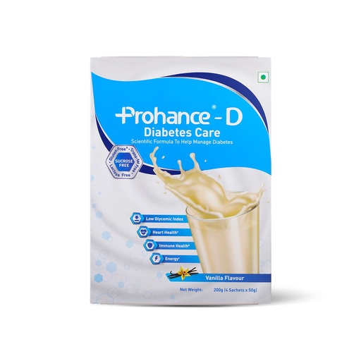[BRSWGHTQAF5WMA3B] Prohance D Dietary Supplement for Diabetes Management Vanilla, 200 g