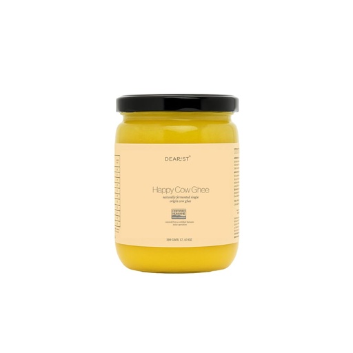 [BRSREAT5DMPAK2DO] Dearist Pure Cow Ghee - 500g, Certified Humane Dairy, Injection-Free, Free-Roaming Cows, Single-Origin Full-Fat Milk, Slow-Clarified, Natural Aroma, No Antibiotics, No Hormones, Bilona-Inspired