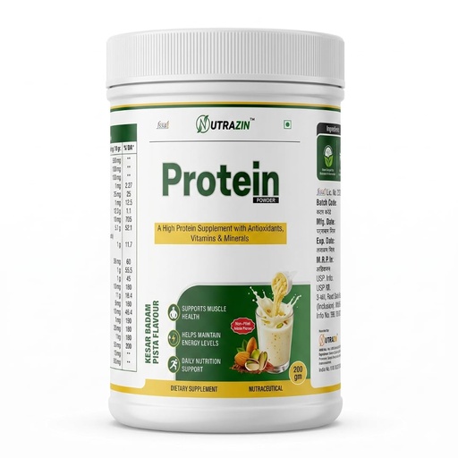 [BRSRY2Y3CR5RUD3G] Protein Powder | Kesar Badam Pista Flavour | High Protein Supplement with Vitamins, Minerals & Antioxidants | Daily Nutrition Support | 200 g