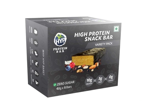 [BRSWEBI6BN7GCAI6] HYP Sugarfree Variety Pack - 8 Bars (2 Oats Brownie+ 2 Espresso+ 2 Berry Burst+ 2 Coconut Almond)