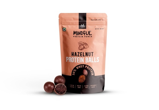 [BRSWYEDYCAIBMHL6] Eat Anytime Protein Balls - Hazelnut (30 balls) | 3g Protein per ball | No Added Sugar | Healthy Dessert | Low Calories & High Fibre | Healthy Chocolate 300g