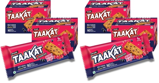 [BRSRYZAPCEBWYGTF] Taakat Hunger Bar - Berry Blast: Pack of 20 X 2 | Multigrain Baked Bar| Cranberry & Black Currant | NO - Maida, Palm Oil and Refined Sugar