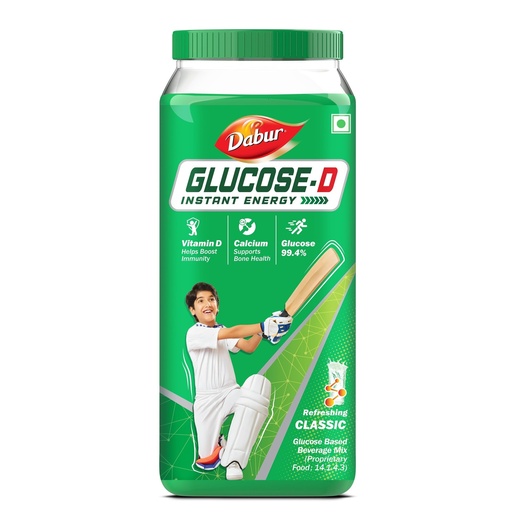 [BRSROHT2CMHBOCA6] Dabur Glucose-D Instant Energy Drink Powder - 1kg | Enriched with Vitamin D & Calcium | 99.4% Glucose Quick Energy Replenishment Formula | Easy to Mix Refreshing Drink