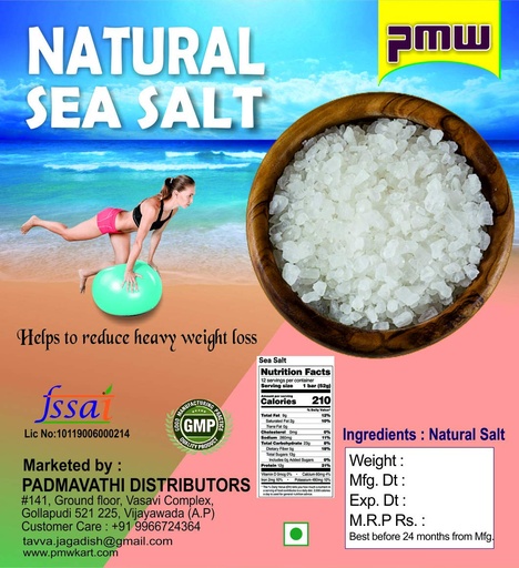 [BRSWGFAFAACBME32] Pmw - Natural Sea Salt - Bath Salt For Healing - Bath Additive - 500 Grams