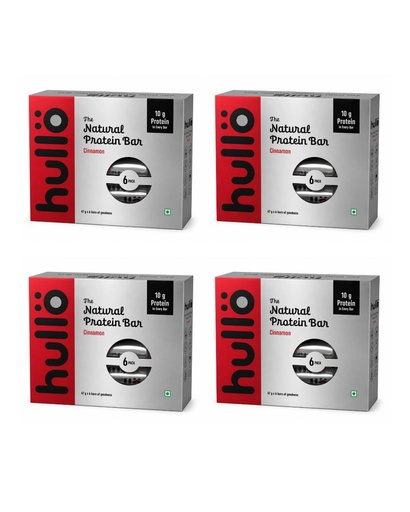 [BRSRYFT6BMHQIGQZ] Hullo The Natural Protein Bar Cinnamon - 10g Protein (24 X 47g) | High Fiber & Rich in Omega 3, 6, and 9 | Healthy Snack for Gym, Office & Travel | Dairy Free, Soy Free & Non Ultra Processed