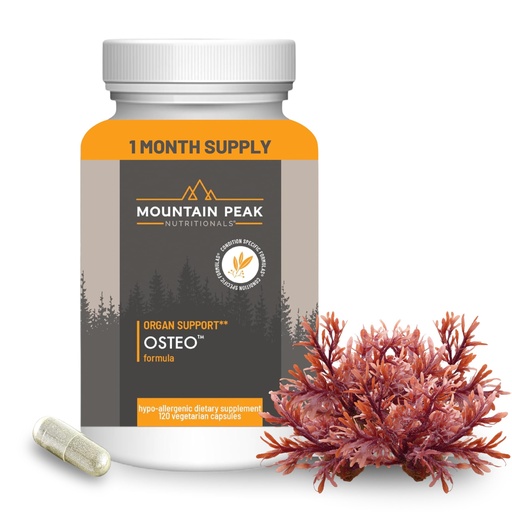 [BRSROBI7OJ4BOADZ] Mountain Peak Nutritionals Osteo Supplement - Organ & Strong Bone Support, Promotes Bone Health - With Vitamins D3, K2, Calcium, and Magnesium - Bone Building & Strengthening (120 Vegetarian Capsules)
