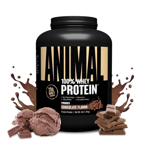[BRSRMAA6CAPQICT4] Animal 100% Whey Protein Powder – Whey Blend for Pre Workout or Post Workout, Recovery, or an Anytime Low Sugar Protein Boost Meal Replacement with BCAA Branched Chain Amino Acids – Chocolate, 4 lb