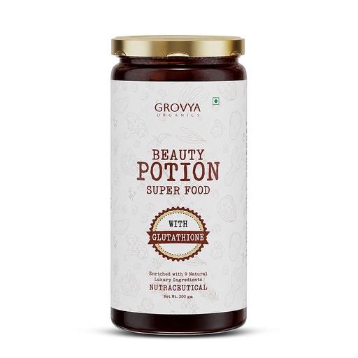 [BRSRGGIZO56GYH3A] Beauty Potion Super Food with Glutathione | Skin Brightening, Detox & Anti-Oxidant | Skin Supplement for Glowing & Healthy Skin | For Men & Women | 300 gm
