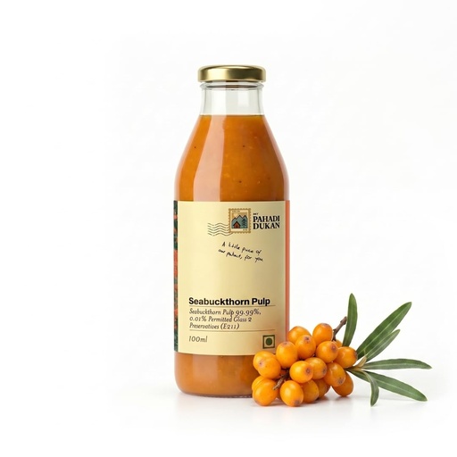 [BRSRAC35BMIROYI7] My Pahadi Dukan Vitamin C Himalayan Sea Buckthorn Berry Pulp Juice 300ml, More Vitamin C than Oranges & Amla, Rich in Omega & Antioxidants, Immunity & Collagen Boosting, Supports Skin, Gut, Heart