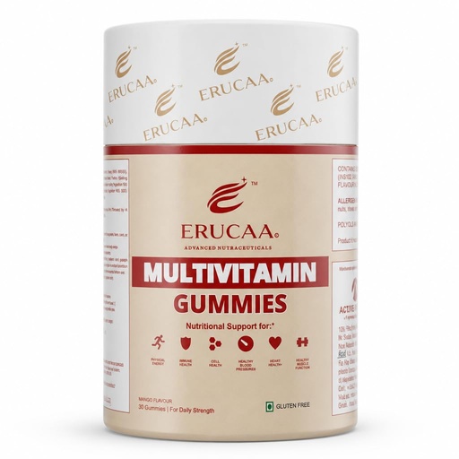 [BRSRY23QCMOR6E33] Multivitamin Gummies | Mango Flavour | 30 Gummies | Gluten Free | Daily Multivitamin Gummies for Adults