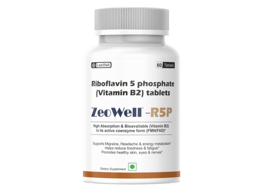 [BRSRGHQTBZ4GKAYZ] R5P (LeeWell) Active Vitamin B2, Riboflavin-5-Phosphate Tablets | Bioavailable Vitamin B2 Supplement | Supports Cellular Energy, Healthy Skin, Eyes & Nervous System - 60 Tablets