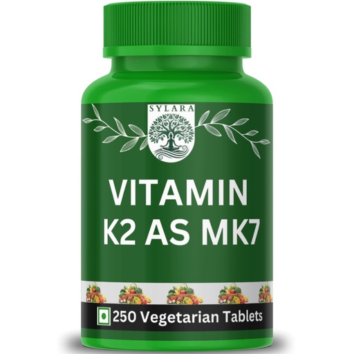 [BRSREEINCN4AOYIV] SYLARA Vitamin K2 MK7 Menaquinone - 250 Tablets Capsules Supplements