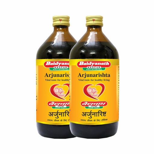 [BRSRMZTQCQJWGYD2] Baidyanath Asli Ayurved Arjunarishta 450ml (Pack of 2) - Herbal Tonic for Healthy Heart, Digestion, and Cardiac Function Support