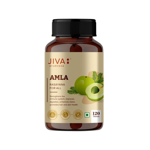 [BRSRAAL7OR6BQDTV] Jiva Amla Tablets 100% Pure Herbs Used, Rich In Vitamin C | Protects Against Free Radicals | Rich In Antioxidants - 120 Tablet (Pack of 1)