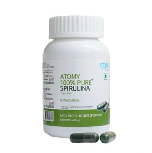 [BRSRGEL7CB5BQ2TK] Atomy 100% Pure Spirulina Capsules, 60 Units, 30g, Nutraceutical Supplement
