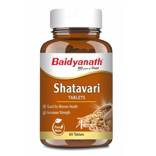 [BRSROEDYOEBGK2TP] Baidyanath Ayurved Shatavari Tablets - 60 Tabs | Hormonal Balance and Wellness Support for Women